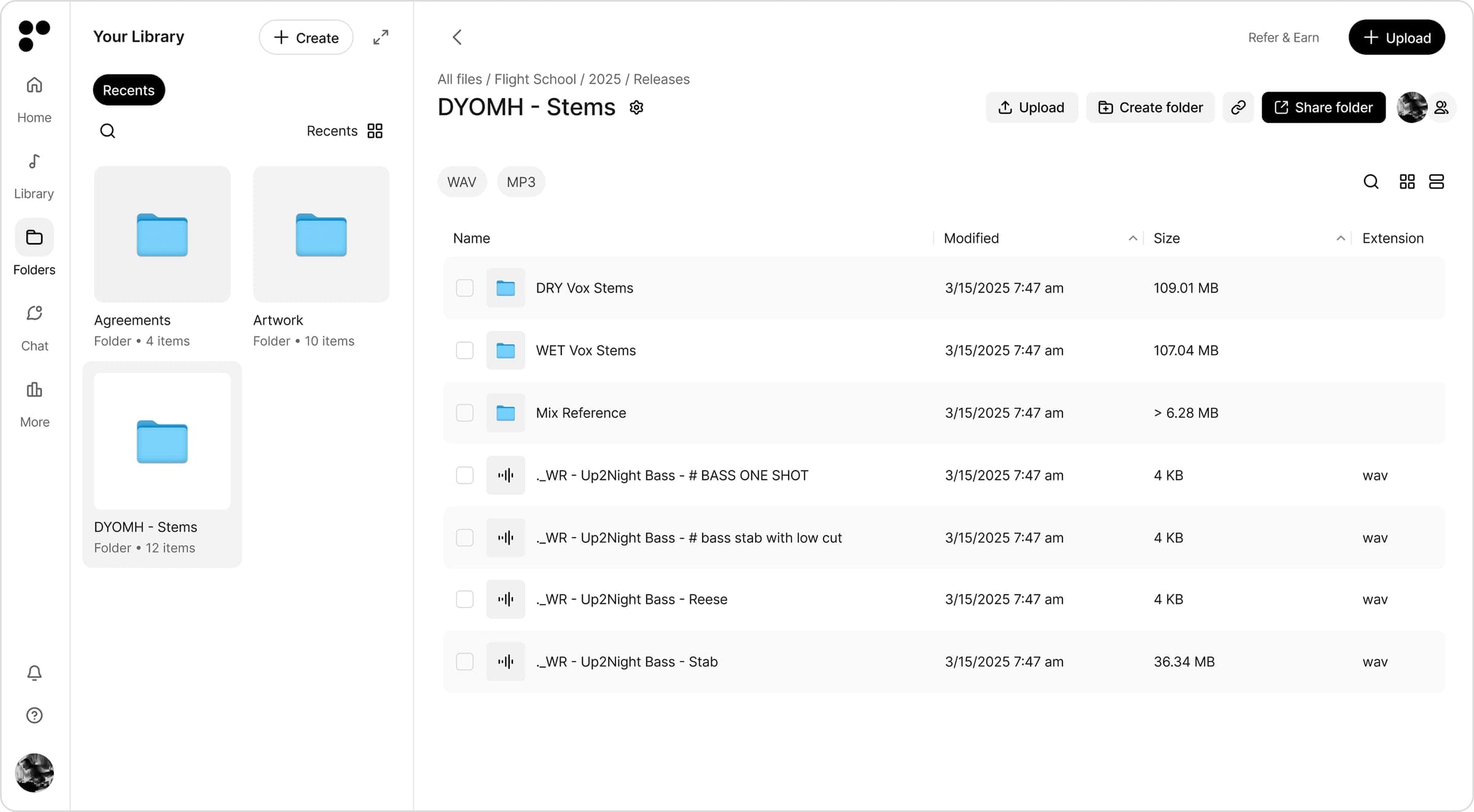 Project folders in Postal