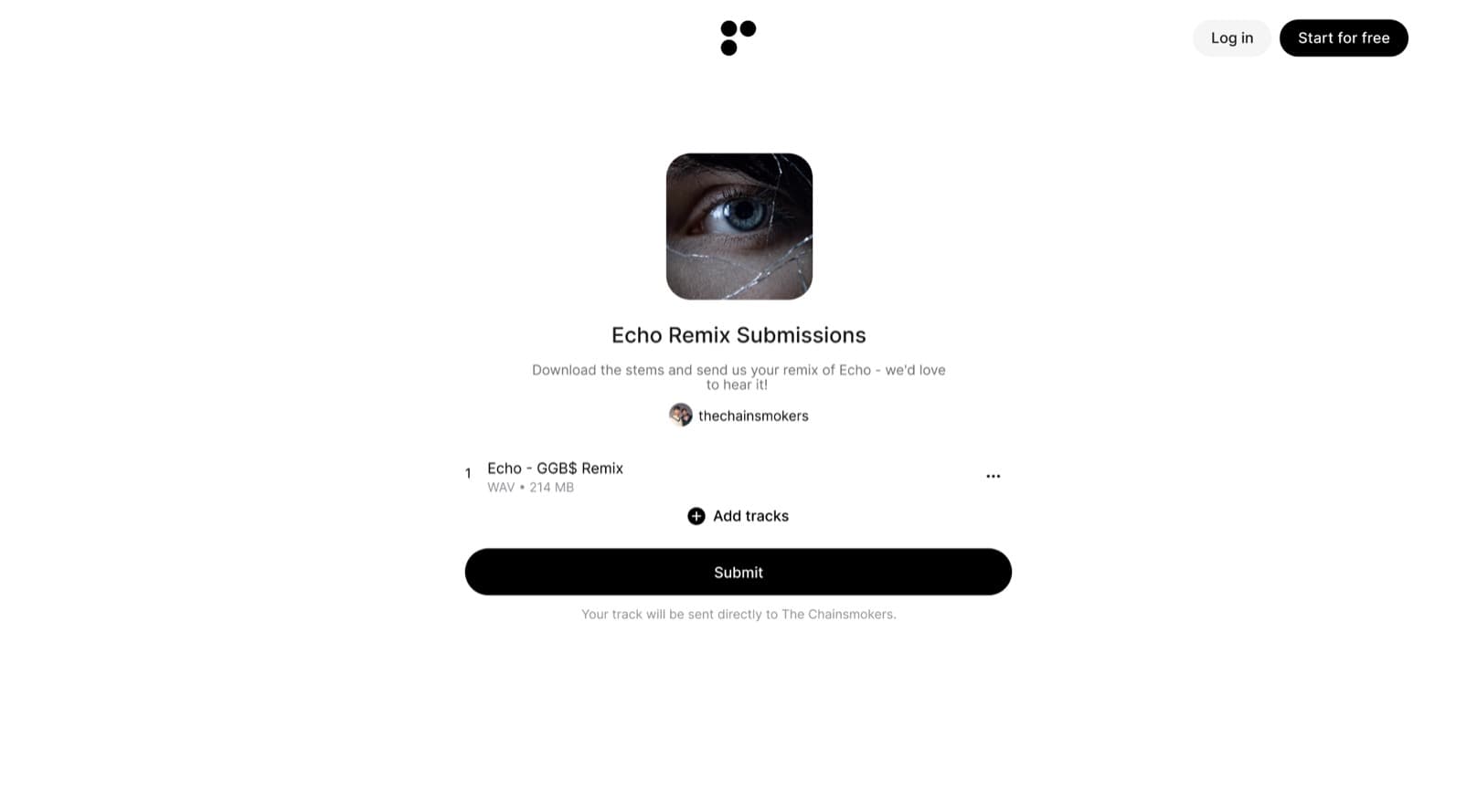The Chainsmokers remix contest page