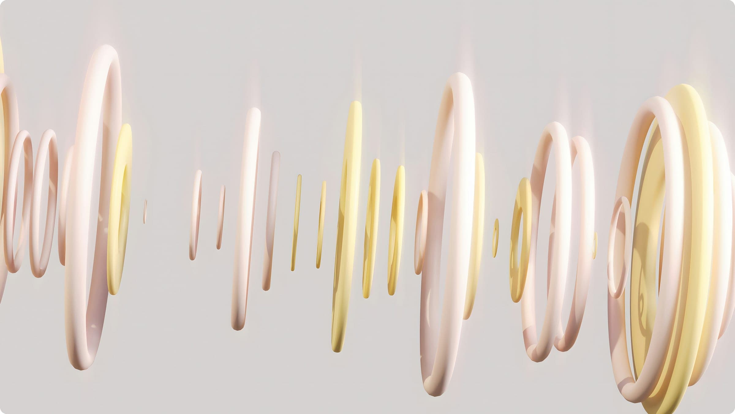 Abstract waveform graphic blending digital and human elements to represent AI-generated music